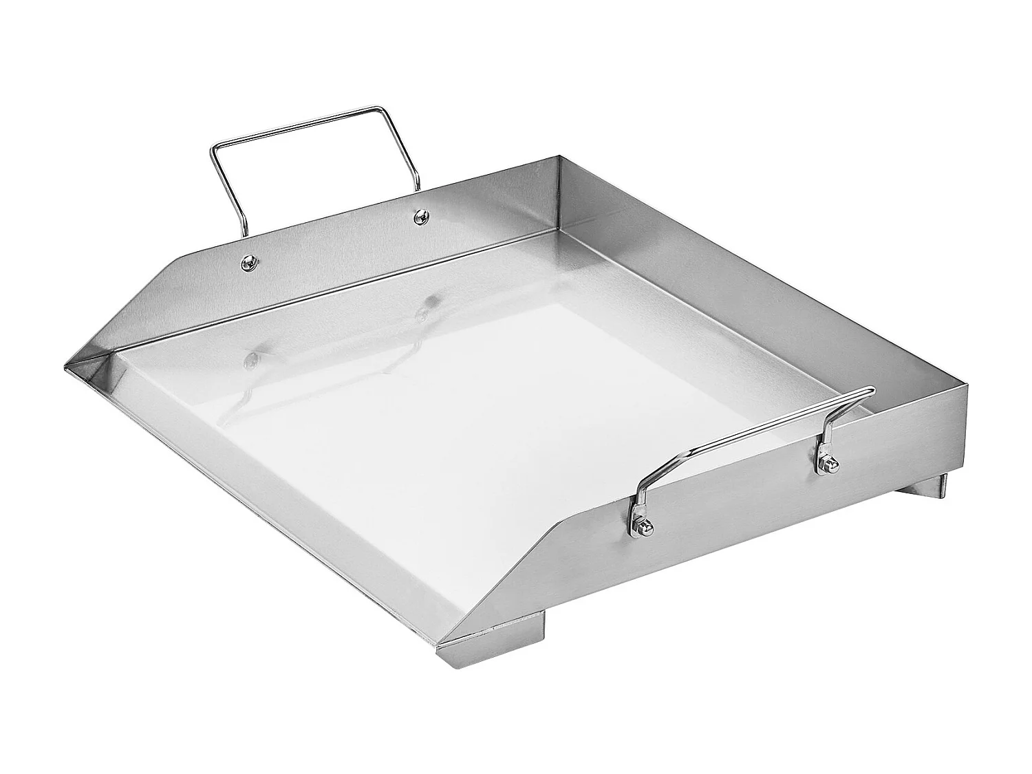 Plaque de Gril, SucceBuy Plaque de Cuisson en Acier Inoxydable pour Barbecue, Surface Plate 448 × 370 mm