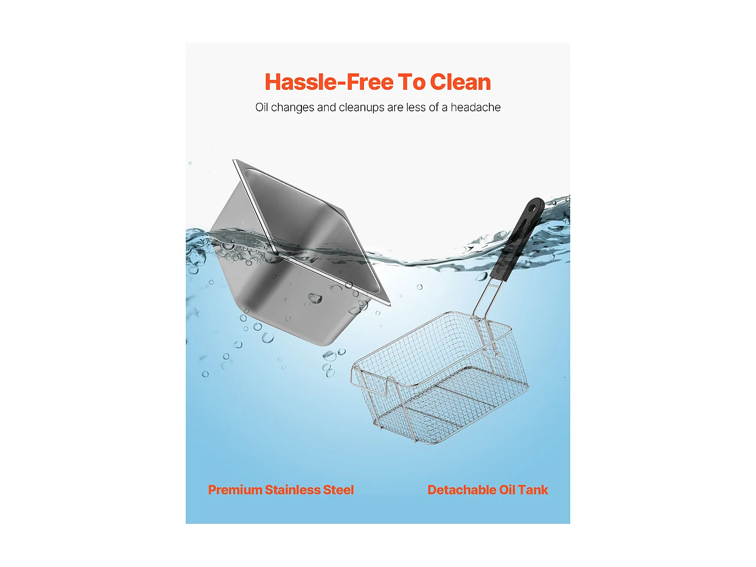 Friteuse SucceBuy 5000W 12L Friteuse Électrique Commerciale à Double Réservoir en Acier Inoxydable