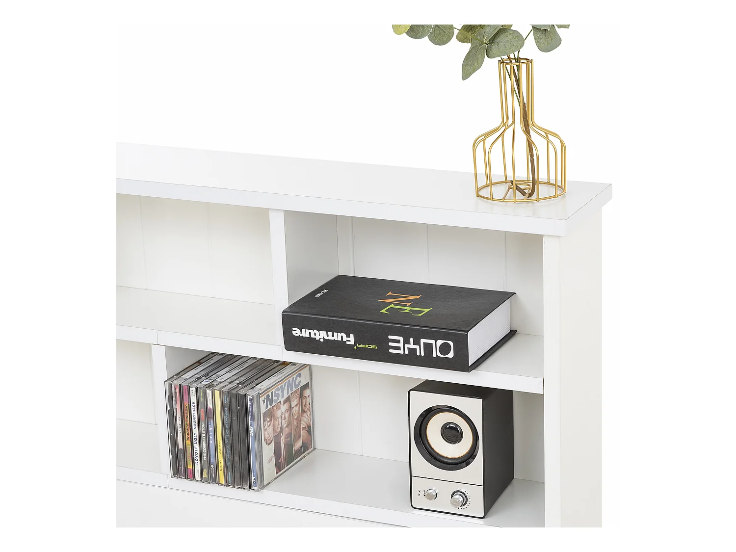 Łóżko pojedyncze 90x200 cm - Łóżko dziecięce z szufladami i stelażem - z otwartą przestrzenią do przechowywania - białe