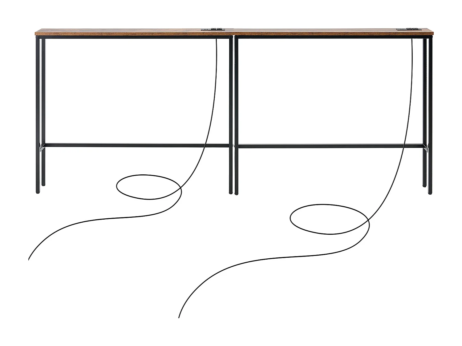 Console de Table, SucceBuy Console Étroite 2 Pièces 1 Niveau Entrée Salon Gain Place Maximal Organisation Optimale Design Élégant et Fonctionnel