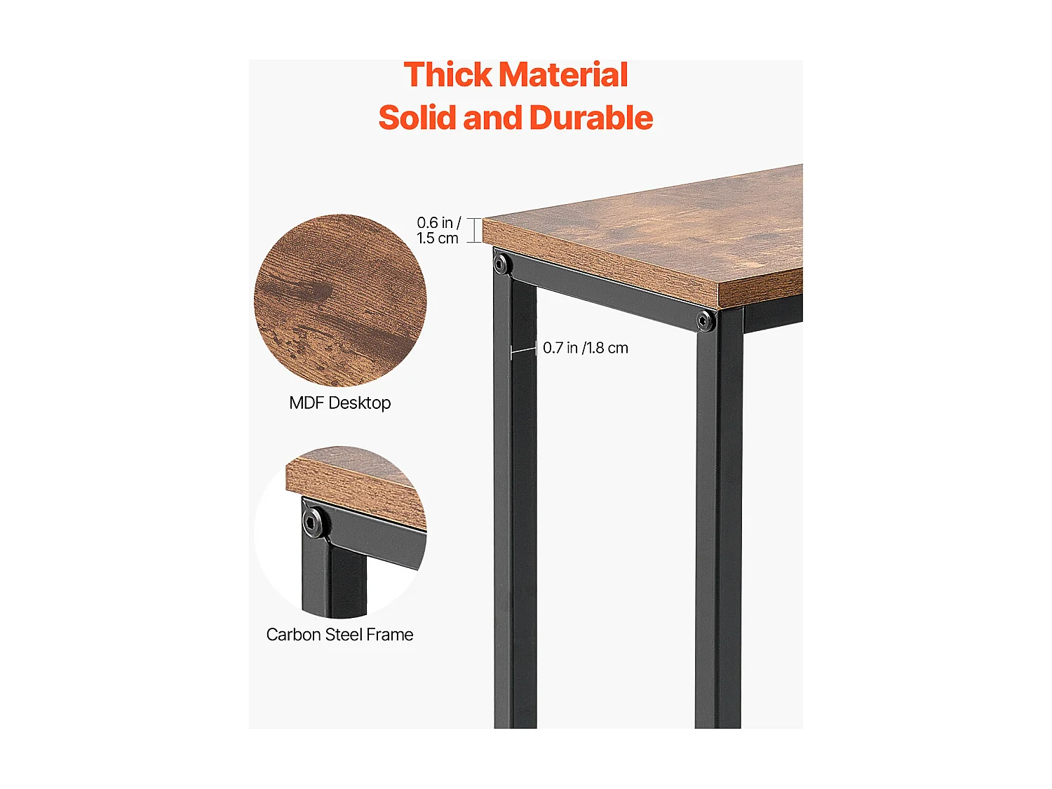 Console de Table, SucceBuy Console Étroite 2 Pièces 1 Niveau Entrée Salon Gain Place Maximal Organisation Optimale Design Élégant et Fonctionnel