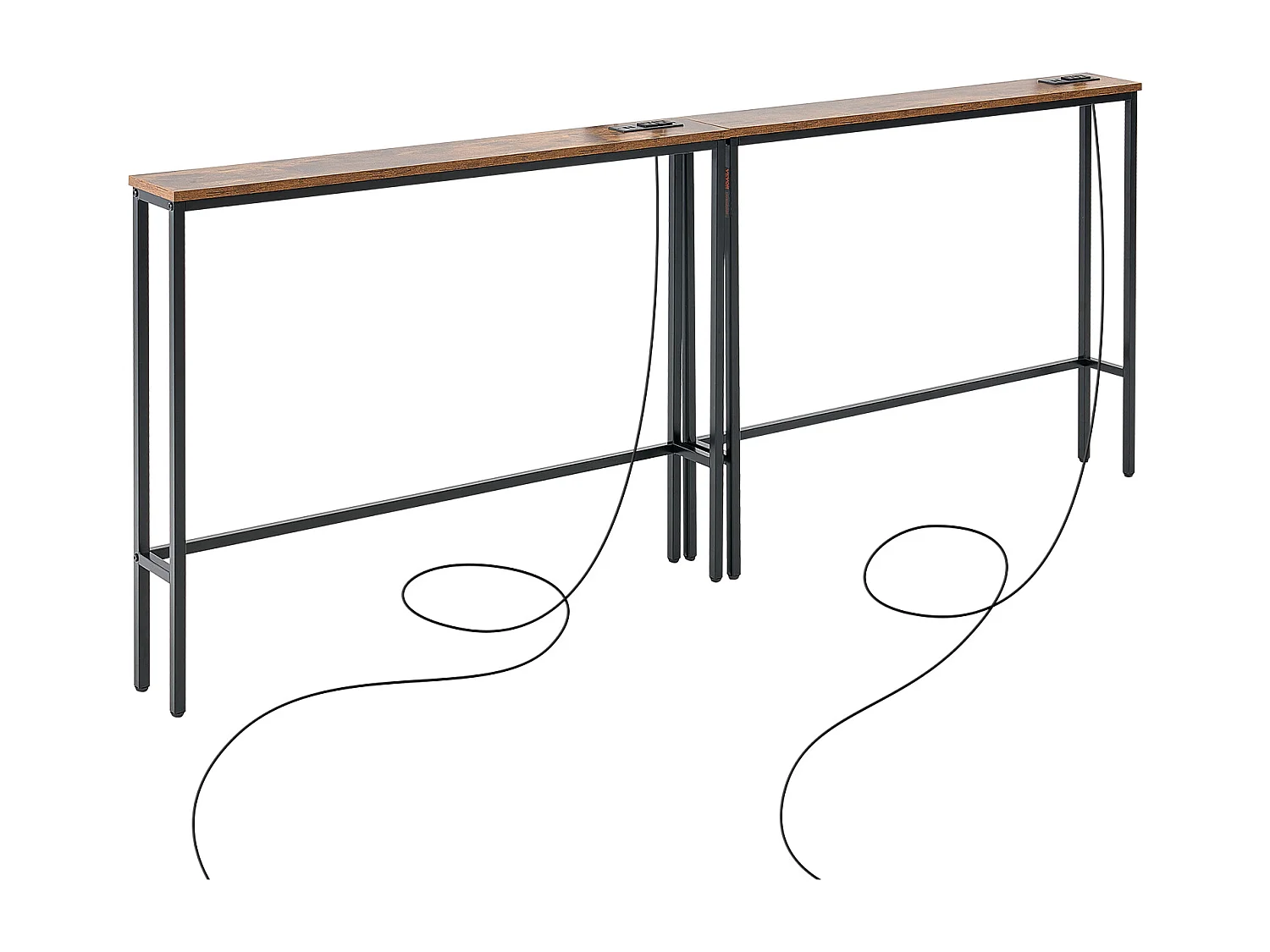 Console de Table, SucceBuy Console Étroite 2 Pièces 1 Niveau Entrée Salon Gain Place Maximal Organisation Optimale Design Élégant et Fonctionnel