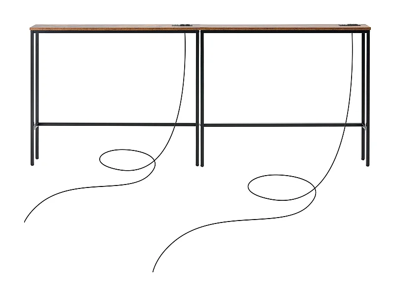 Console de Table, SucceBuy Console Étroite 2 Pièces 1 Niveau Entrée Salon Gain Place Maximal Organisation Optimale Design Élégant et Fonctionnel