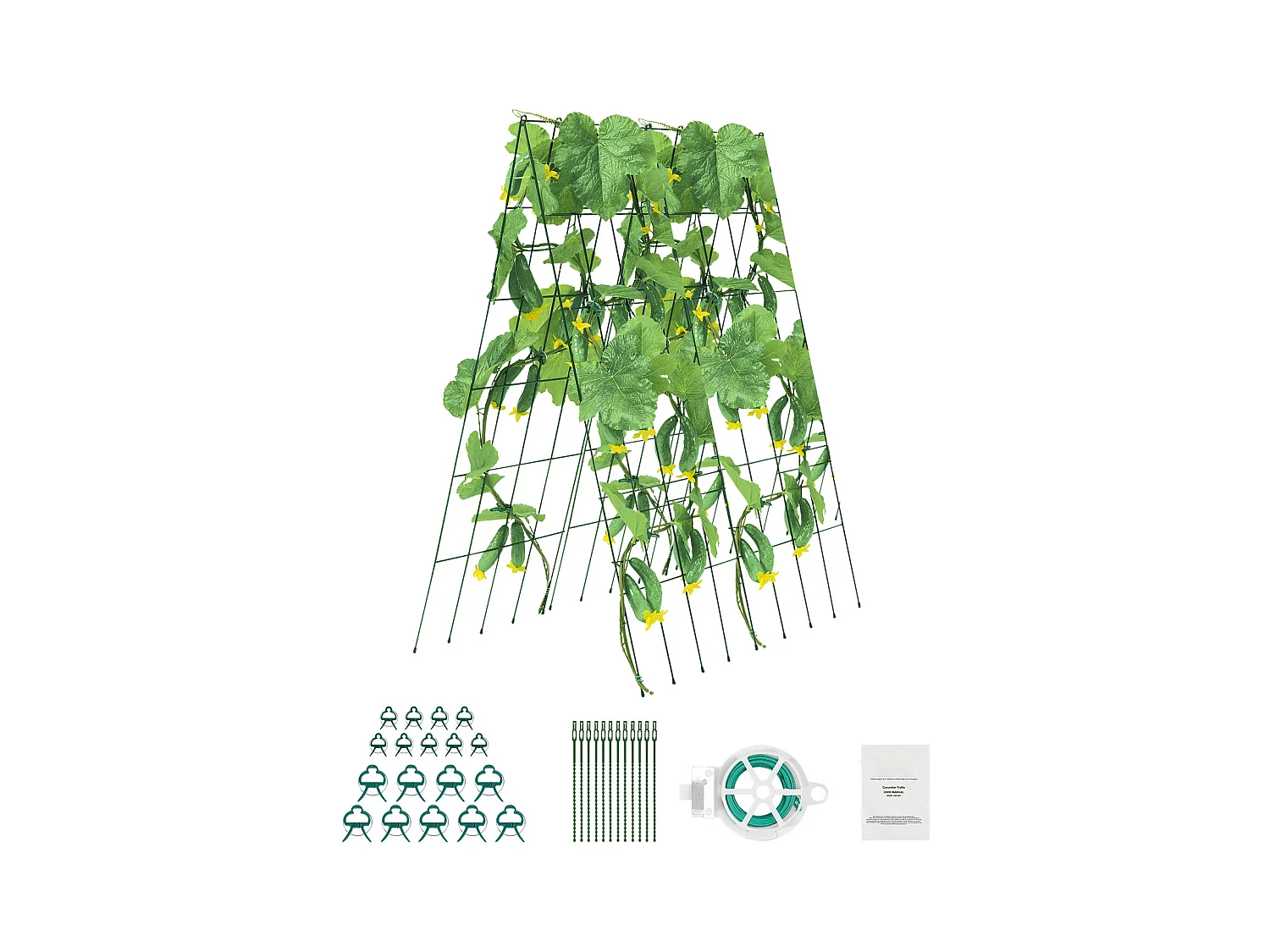 Treillis pour Concombres SucceBuy Treillis Pliable pour Concombres 99.06 x 81.28 cm pour Plantes de Jardin