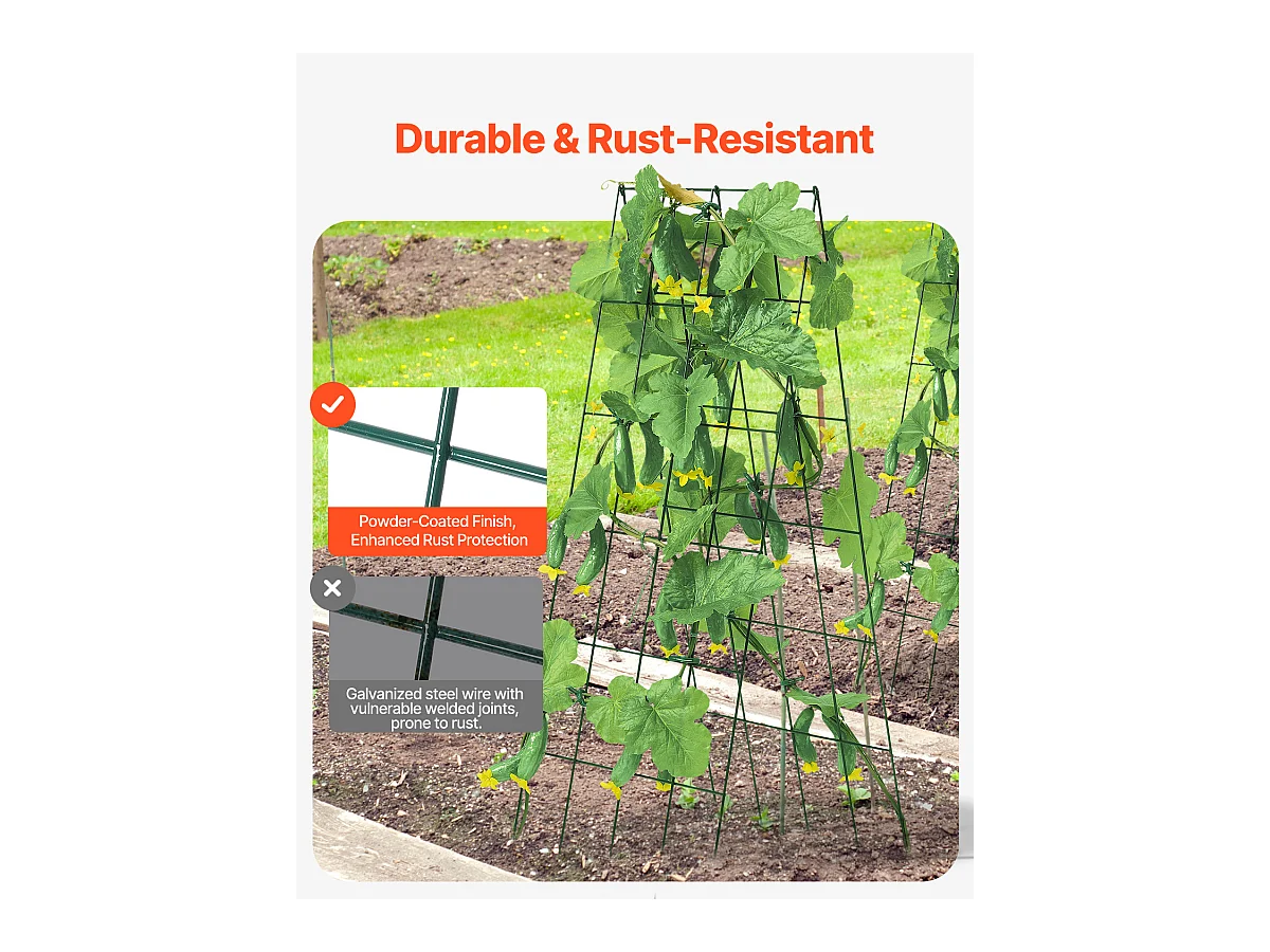 Treillis pour Concombres SucceBuy Treillis Pliable pour Concombres 99.06 x 81.28 cm pour Plantes de Jardin