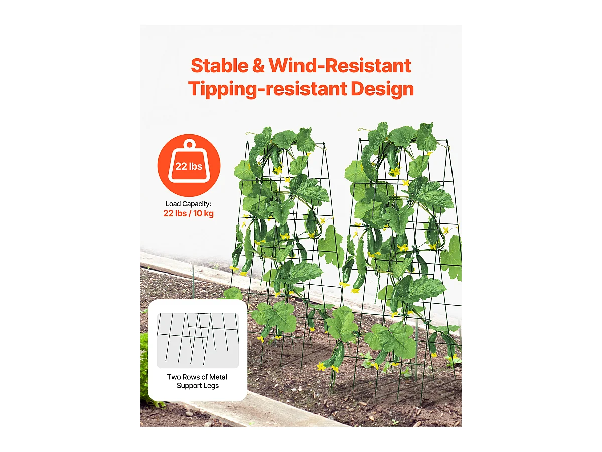 Treillis pour Concombres SucceBuy Treillis Pliable pour Concombres 99.06 x 81.28 cm pour Plantes de Jardin