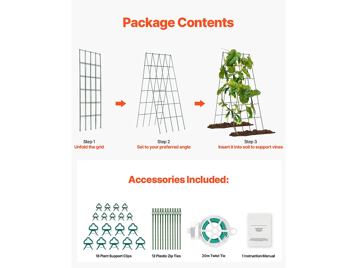 Treillis pour Concombres SucceBuy Treillis Pliable pour Concombres 99.06 x 81.28 cm pour Plantes de Jardin