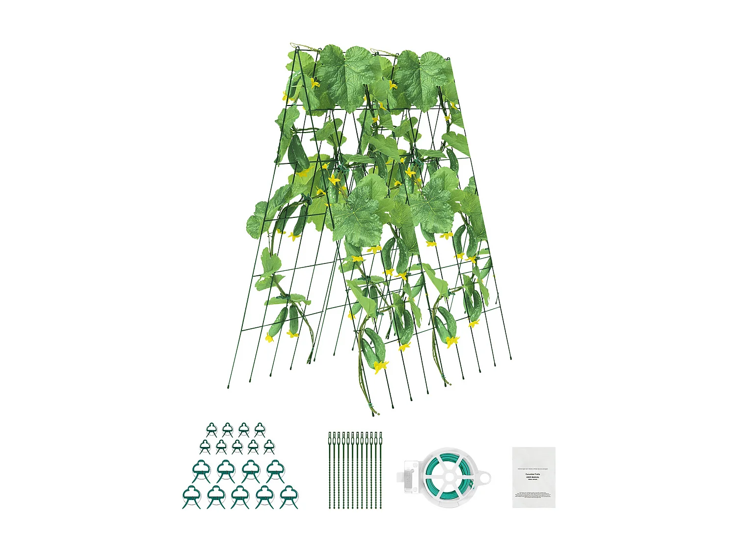 Rooster Voor Komkommers SucceBuy Opvouwbaar Rooster Voor Komkommers 99.06 X 81.28 Cm Voor Tuinplanten