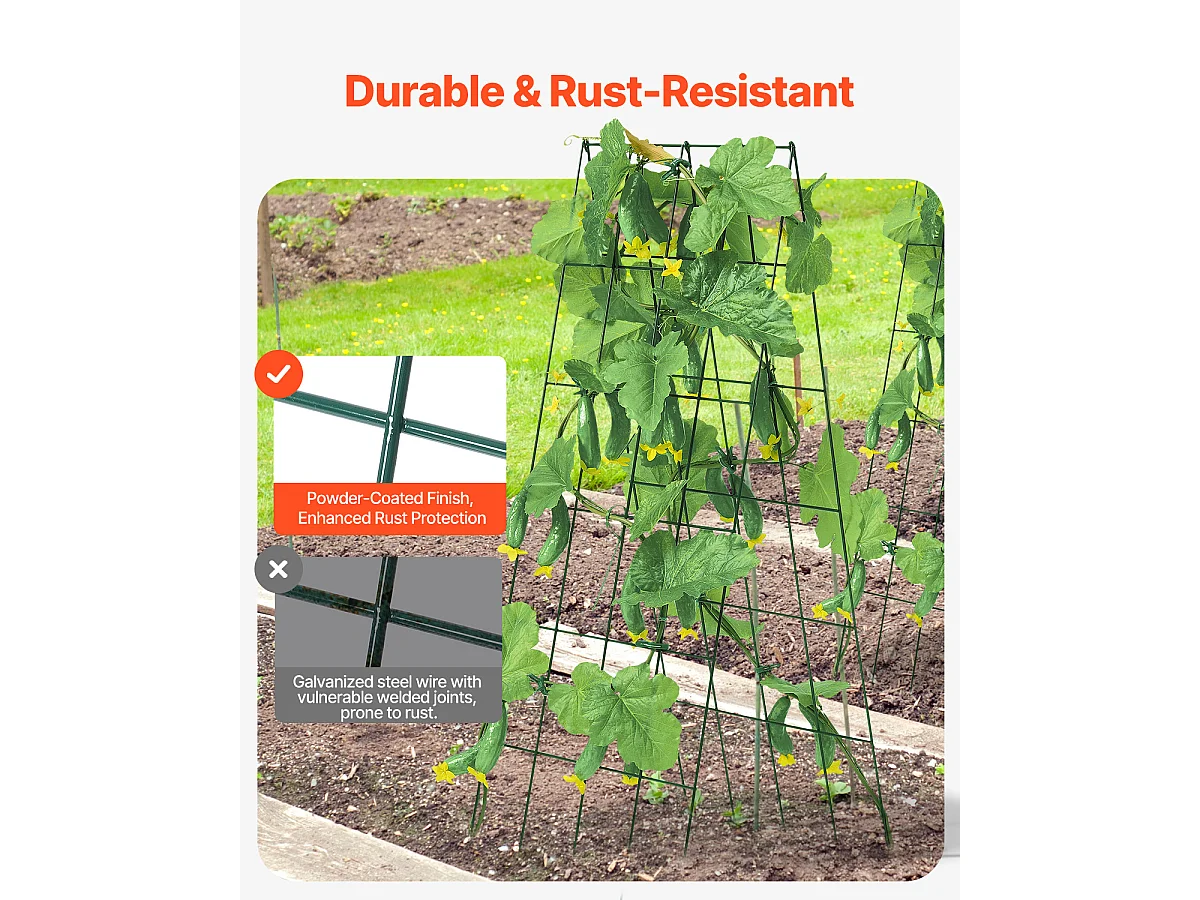 Rooster Voor Komkommers SucceBuy Opvouwbaar Rooster Voor Komkommers 99.06 X 81.28 Cm Voor Tuinplanten