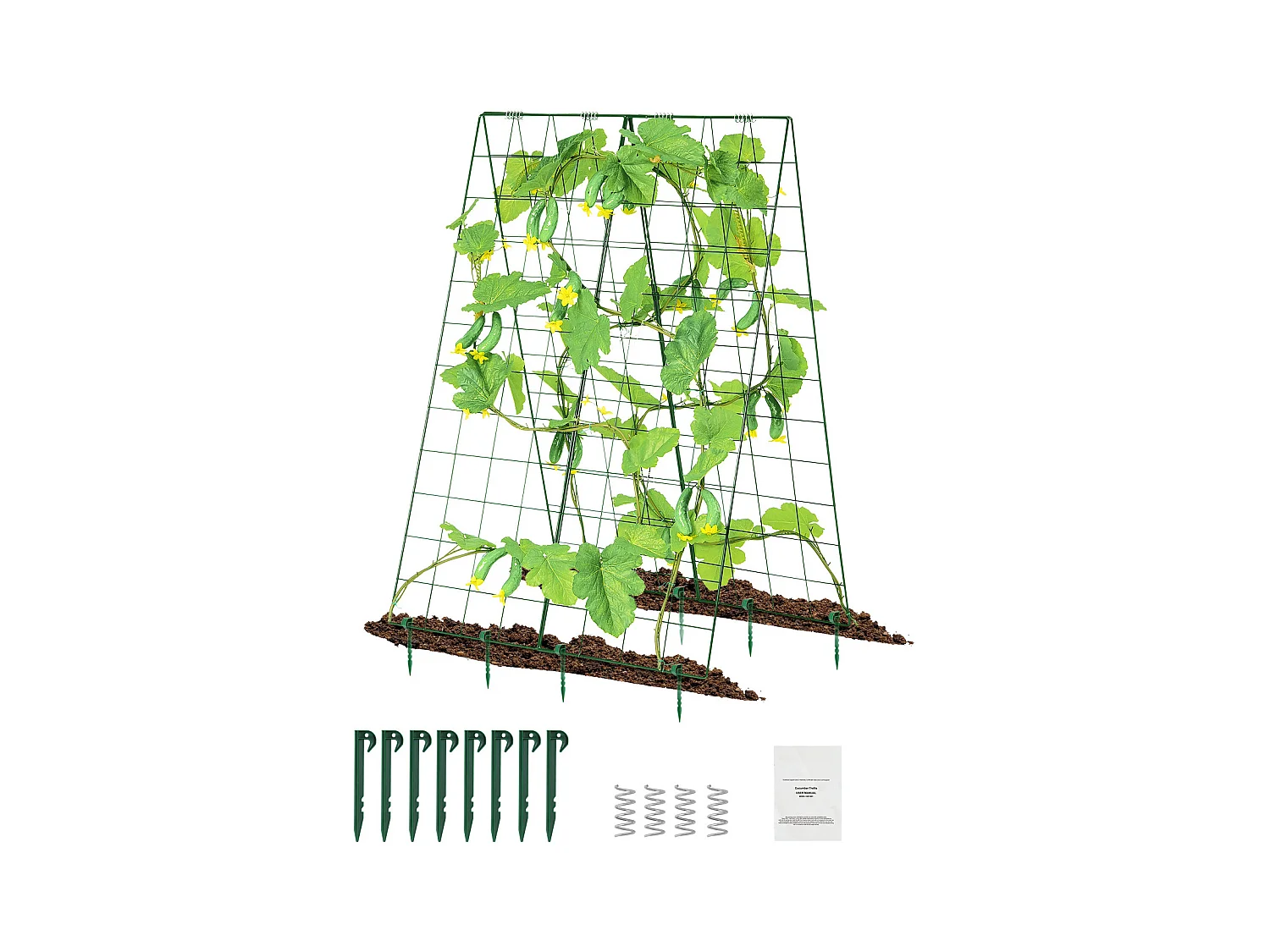 Treillis pour Concombres SucceBuy A-Frame, Treillis Métallique Pliable 116.84 x 81.28cm