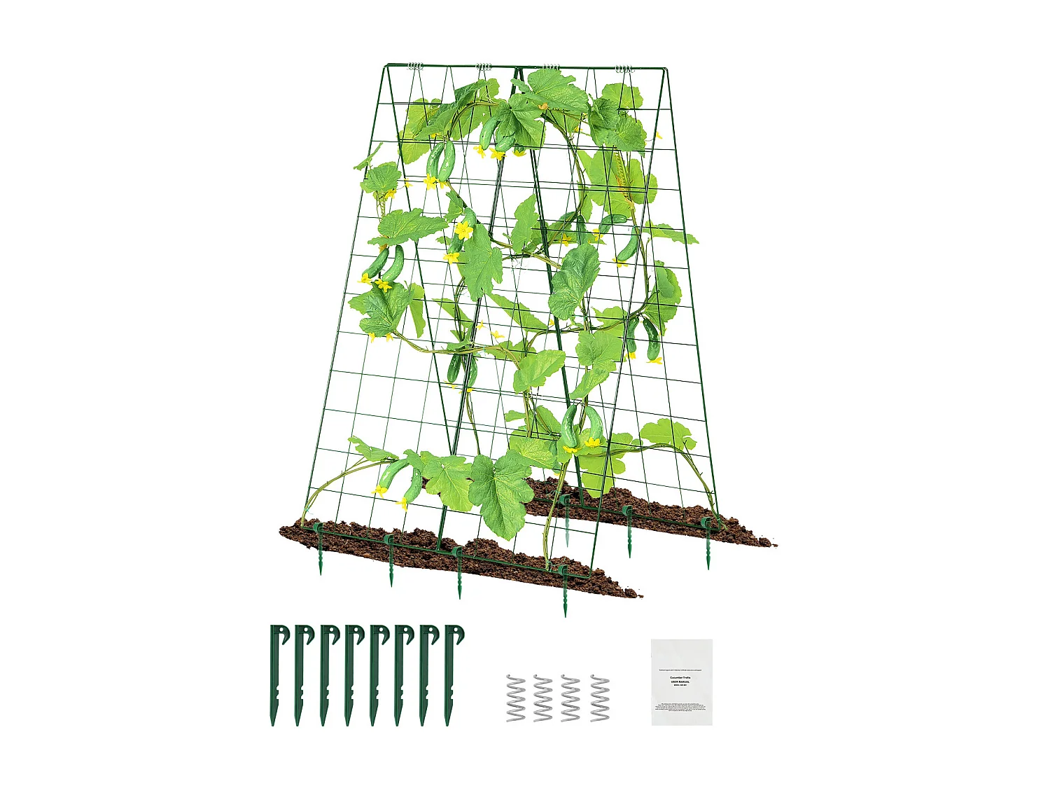 Treillis pour Concombres SucceBuy A-Frame, Treillis Métallique Pliable 116.84 x 81.28cm