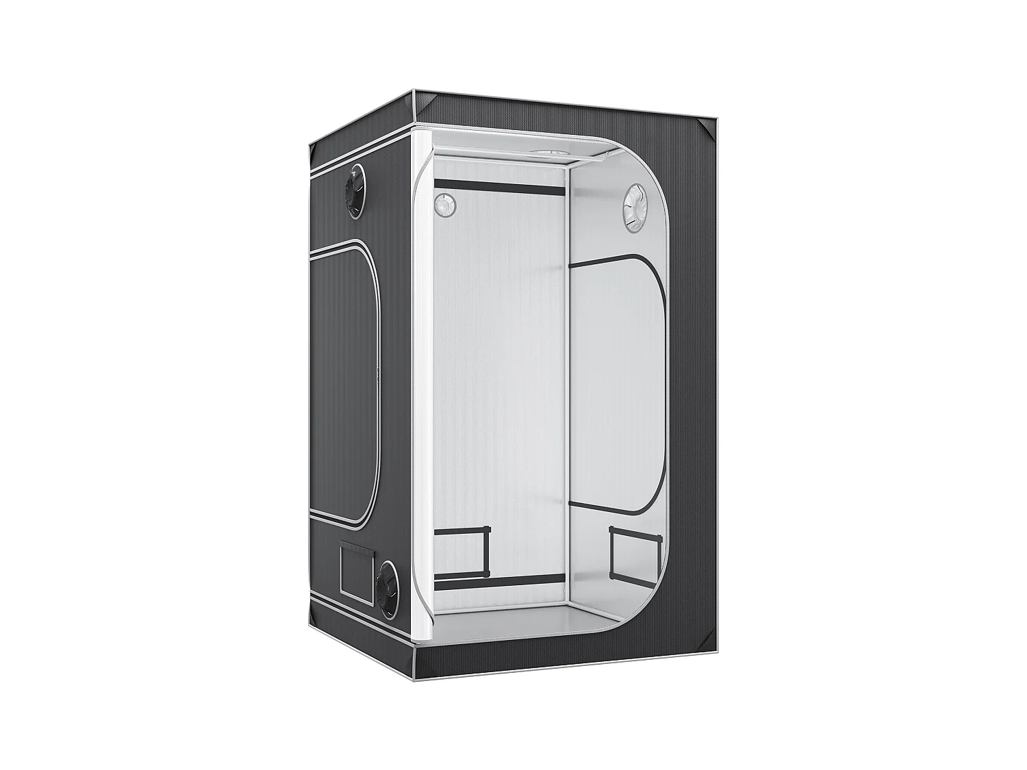 Tente de Culture SucceBuy 122x122x203 cm, avec Fenêtre d'Observation, Sac à Outils, Plateau de Sol pour Culture de Plantes d'Intérieur