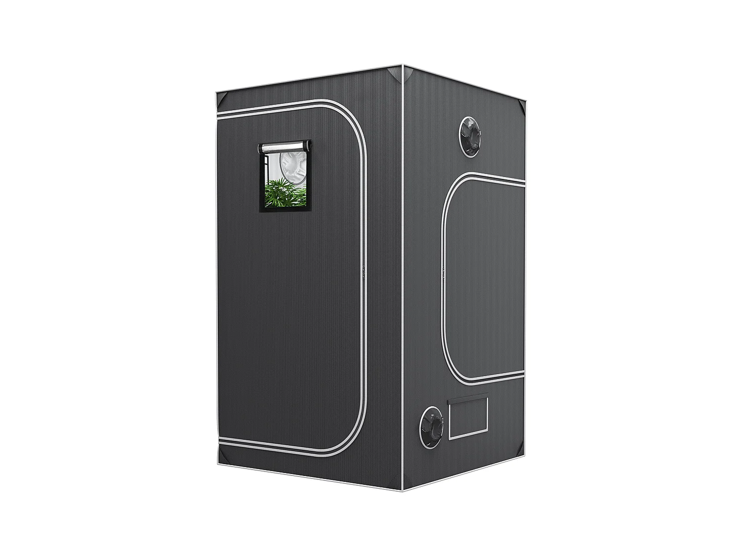 Tente de Culture SucceBuy 122x122x203 cm, avec Fenêtre d'Observation, Sac à Outils, Plateau de Sol pour Culture de Plantes d'Intérieur