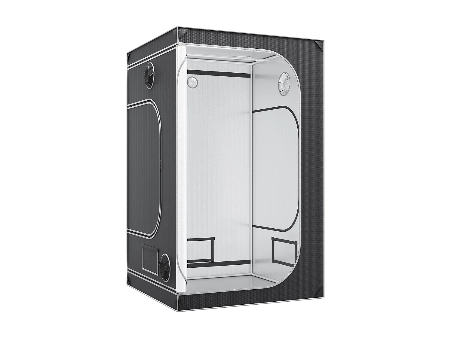 Tente de Culture SucceBuy 122x122x203 cm, avec Fenêtre d'Observation, Sac à Outils, Plateau de Sol pour Culture de Plantes d'Intérieur