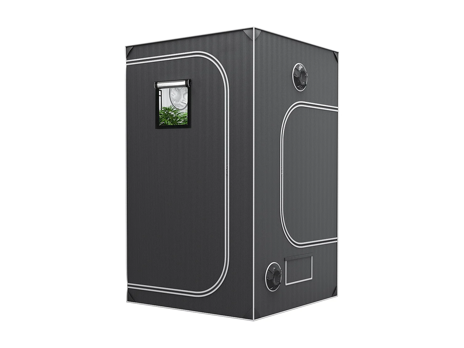 Tente de Culture SucceBuy 122x122x203 cm, avec Fenêtre d'Observation, Sac à Outils, Plateau de Sol pour Culture de Plantes d'Intérieur