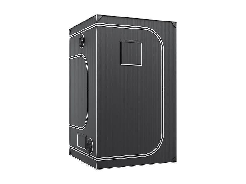 Tente de Culture SucceBuy 122x122x203 cm, avec Fenêtre d'Observation, Sac à Outils, Plateau de Sol pour Culture de Plantes d'Intérieur