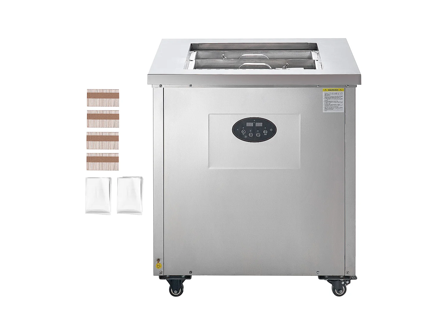 Sorbetière Machine à Glace SucceBuy Commerciale avec 2 Moules - Machine à Glace Commerciale 52 Pièces pour Entreprise