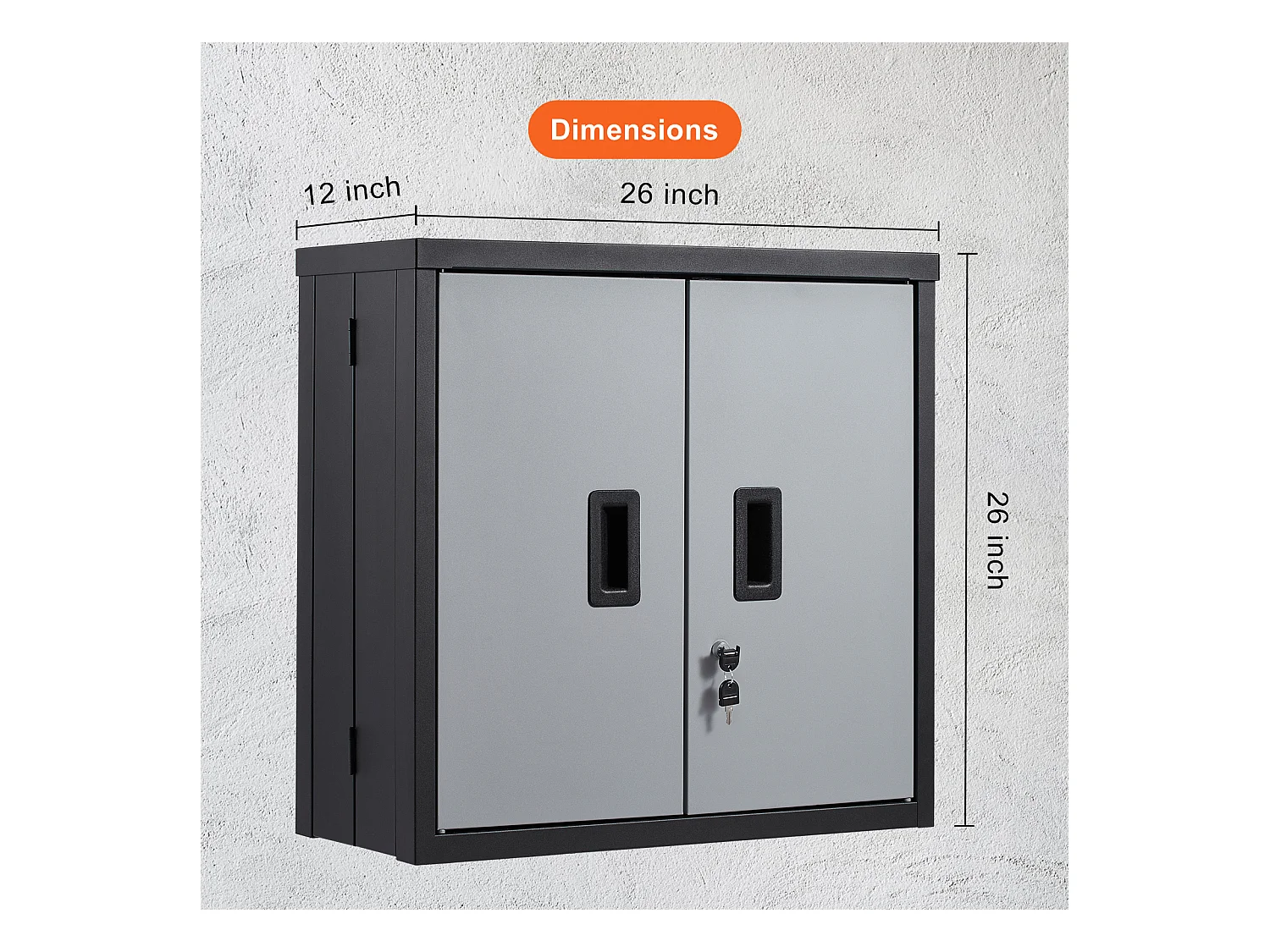 Armoire SucceBuy Murale Pliable, Rangement de Garage de 66cm, Montage Mural, 109kg, Parfaite pour Optimiser l'Espace de Stockage