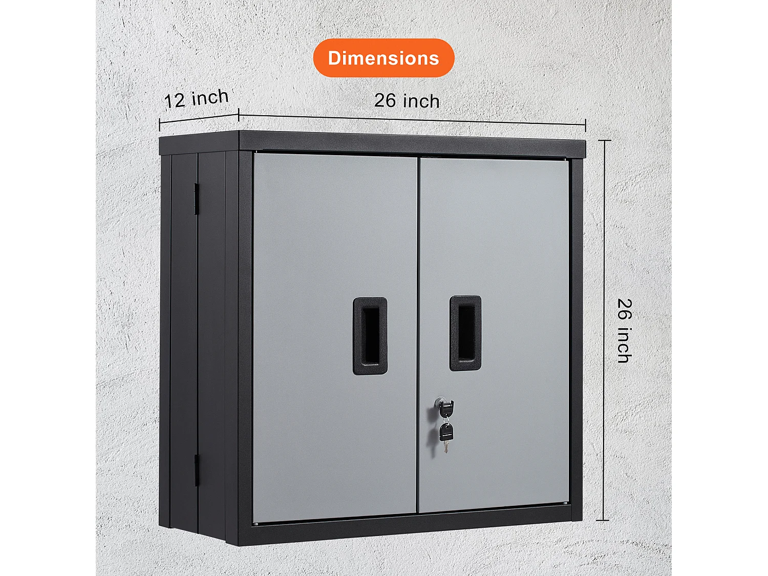 Armoire SucceBuy Murale Pliable, Rangement de Garage de 66cm, Montage Mural, 109kg, Parfaite pour Optimiser l'Espace de Stockage