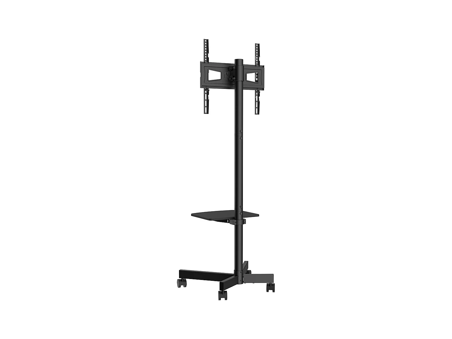 Support TV SucceBuy Mobile pour Téléviseurs de 58 à 152cm, avec Roulettes et Plateau, Portable, Facile à Déplacer dans Différentes Pièces