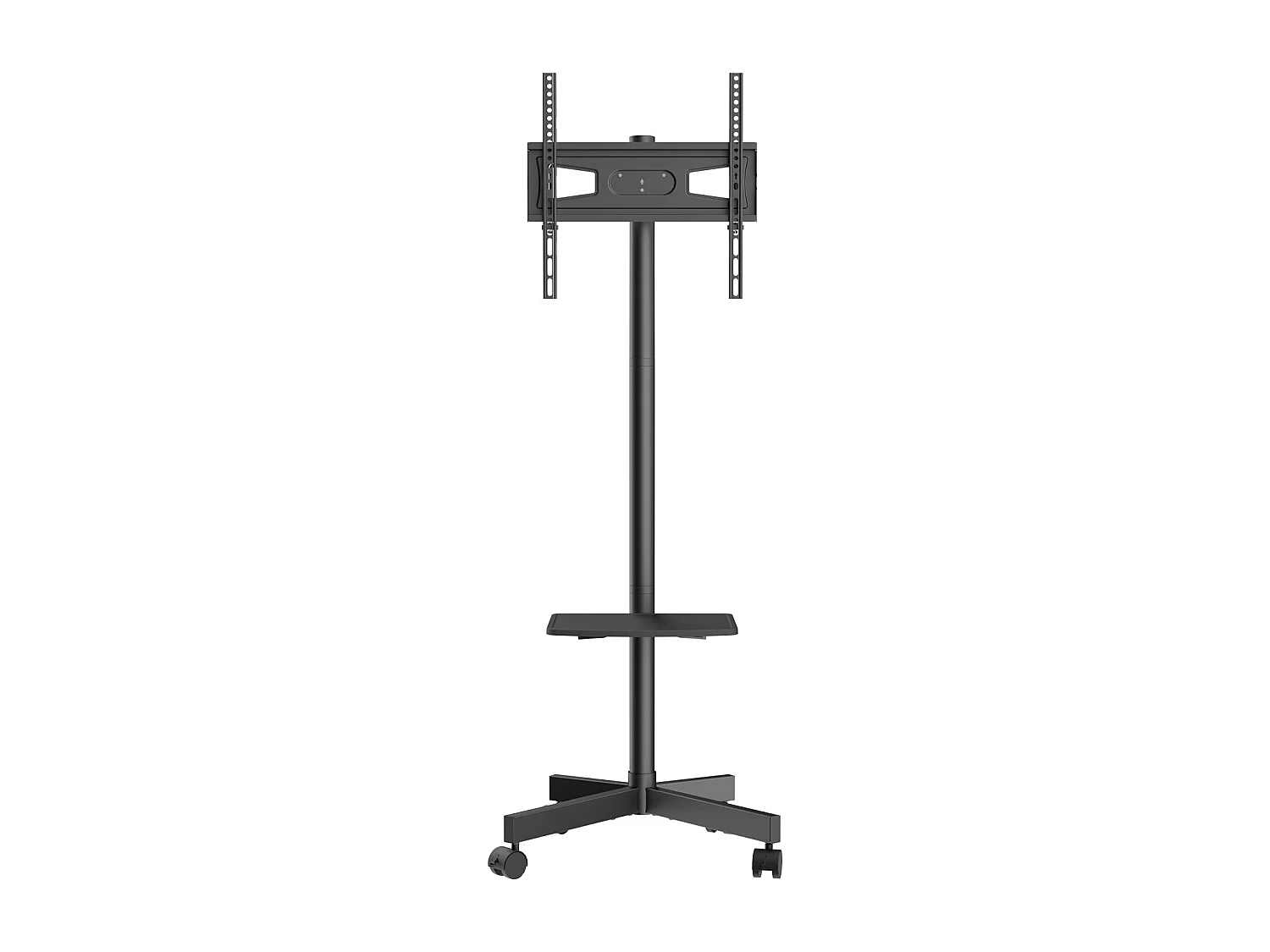 Support TV SucceBuy Mobile pour Téléviseurs de 58 à 152cm, avec Roulettes et Plateau, Portable, Facile à Déplacer dans Différentes Pièces