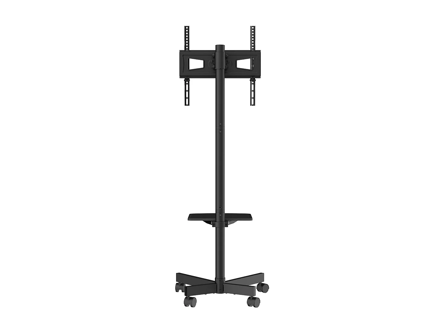 Support TV SucceBuy Mobile pour Téléviseurs de 58 à 152cm, avec Roulettes et Plateau, Portable, Facile à Déplacer dans Différentes Pièces