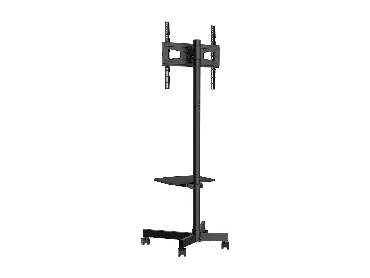 Support TV SucceBuy Mobile pour Téléviseurs de 58 à 152cm, avec Roulettes et Plateau, Portable, Facile à Déplacer dans Différentes Pièces