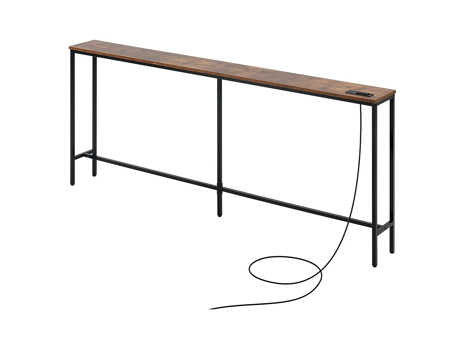 Konsolentisch, SucceBuy Schmaler Konsolentisch 180 cm mit Ablage für Flur und Wohnzimmer