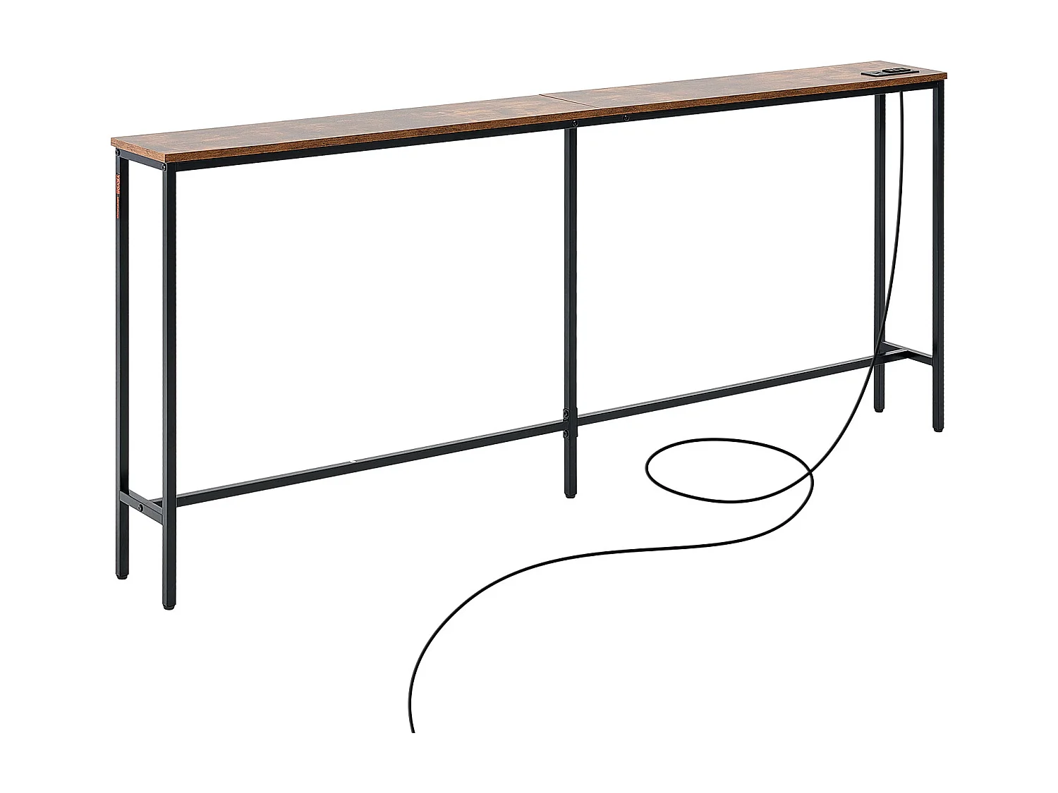 Table Console, SucceBuy Table Console Étroite 180 cm avec Étagère pour Entrée et Salon