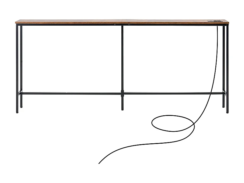Table Console, SucceBuy Table Console Étroite 180 cm avec Étagère pour Entrée et Salon