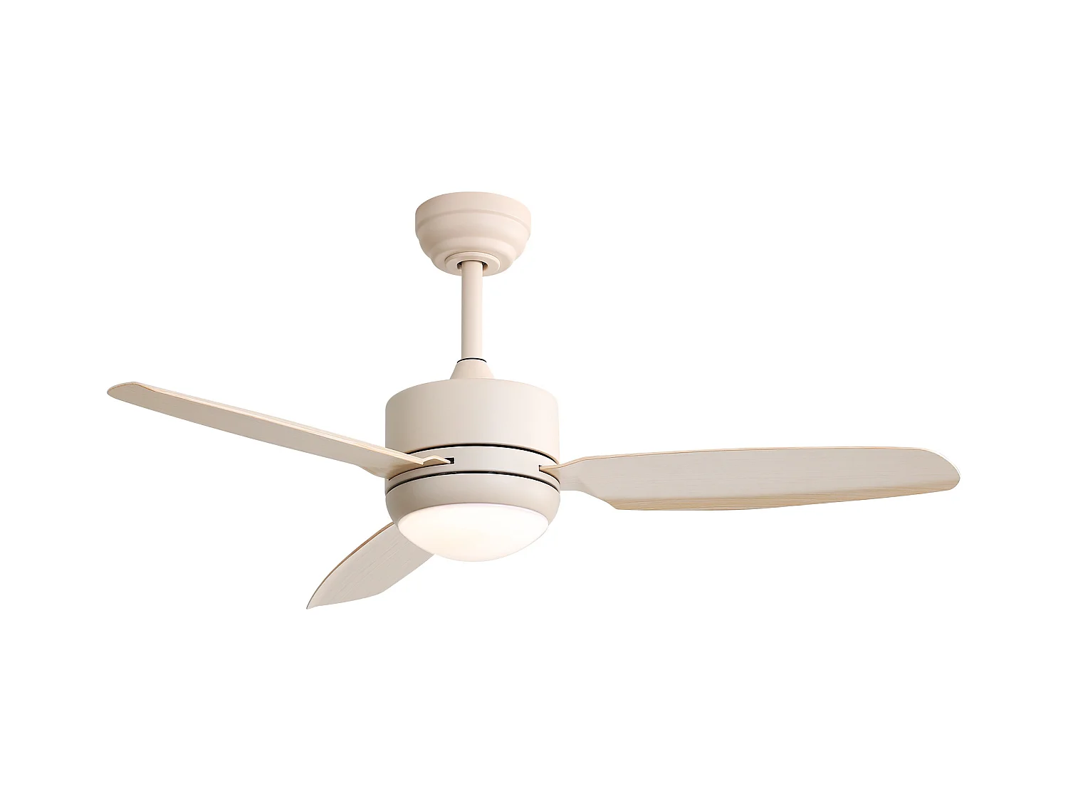 beige Deckenventilator - Deckenventilator mit LED-Licht und 3 ABS-Flügeln - 6 Arten von ventilatoren mit fernbedienung - für das wohnzimmer
