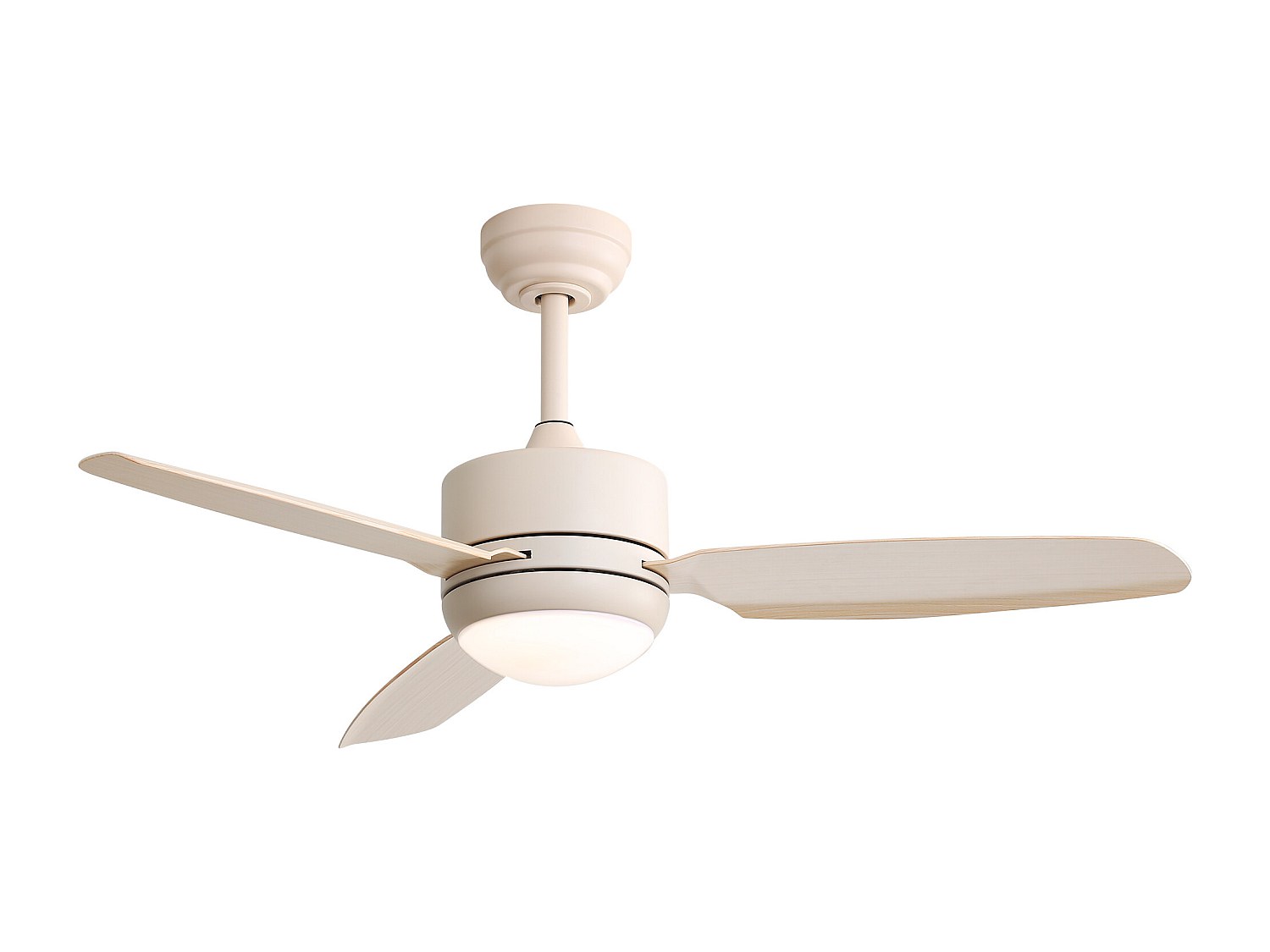 Ventilador de techo beige - Ventilador de techo con luz LED y 3 aspas de ABS - 6 tipos de ventiladores con control remoto - para sala de estar
