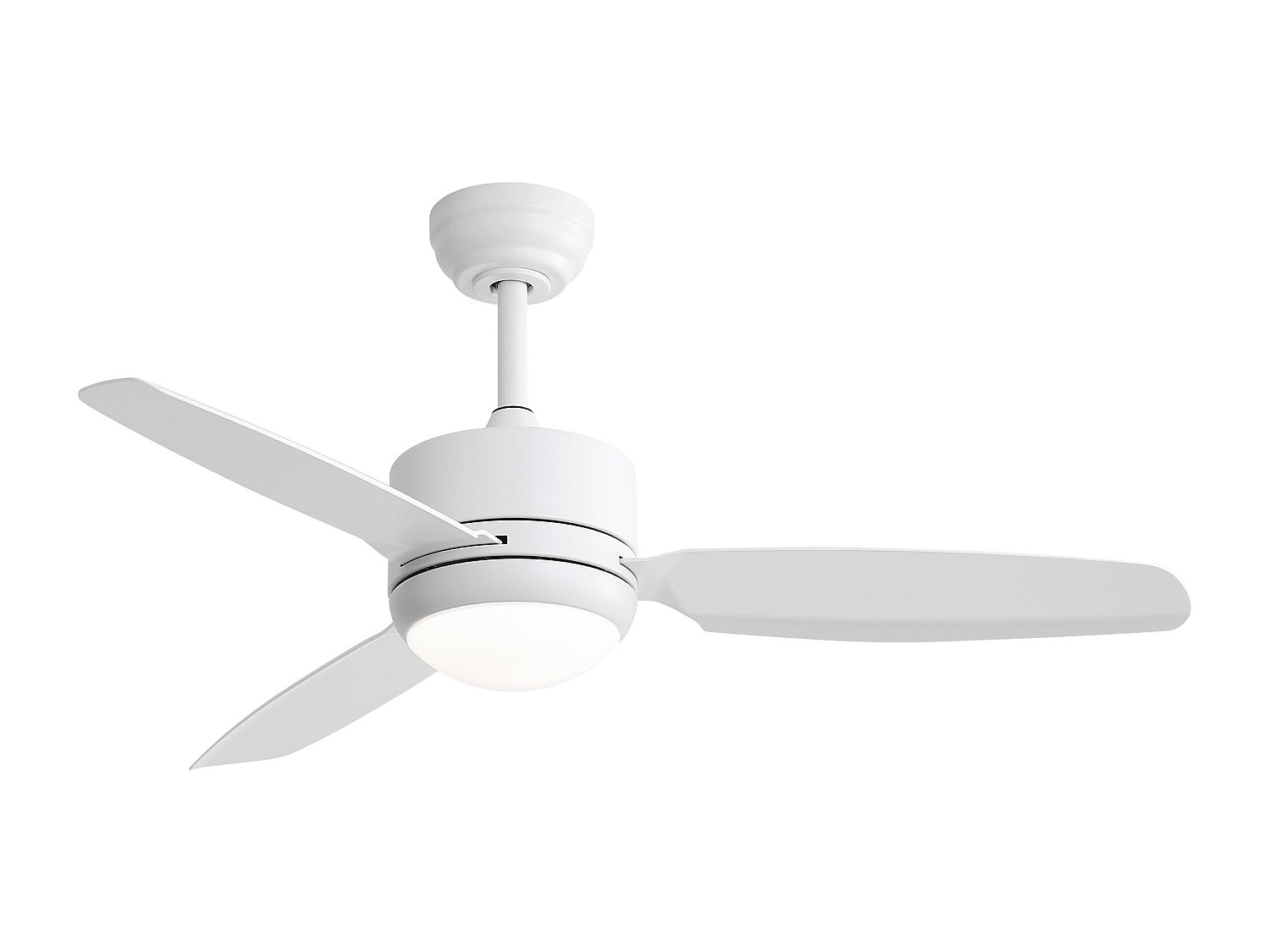 Ventilador de techo blanco - Ventilador de techo con luz LED y 3 aspas de ABS - 6 tipos de ventiladores con control remoto - para sala de estar