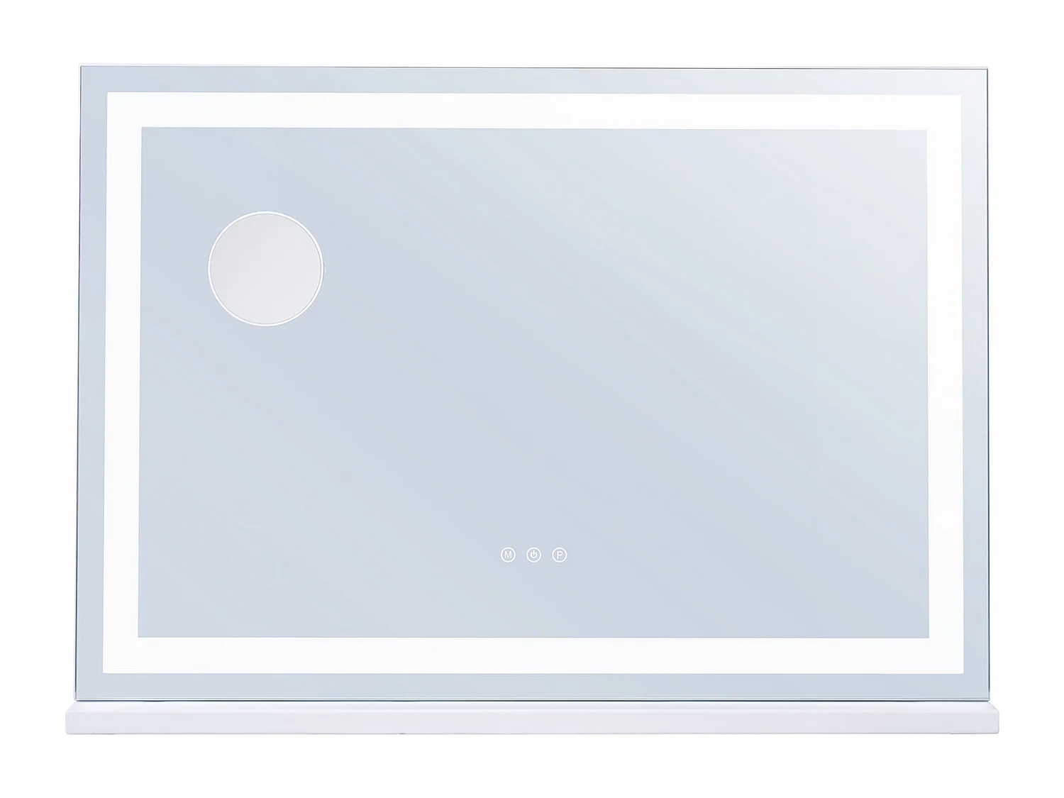 Miroir de Maquillage, SucceBuy Miroir de Maquillage Éclairé - 3 Couleurs, USB, 80 × 55 cm, Blanc