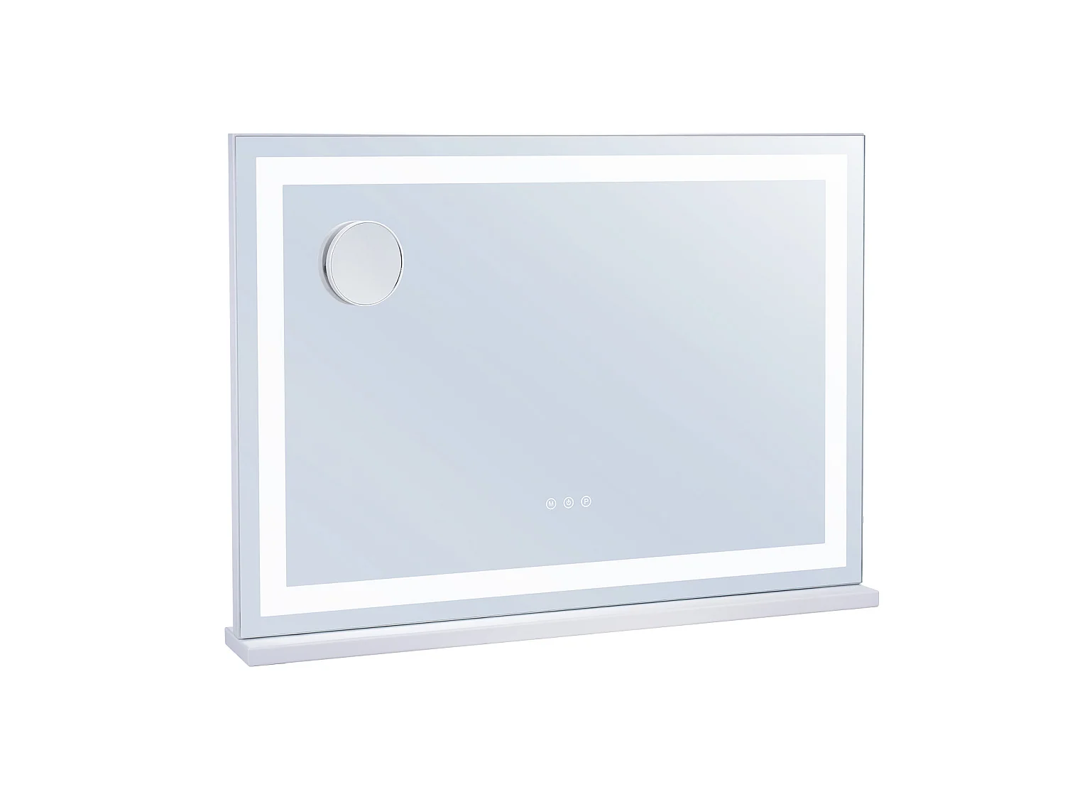 Miroir de Maquillage, SucceBuy Miroir de Maquillage Éclairé - 3 Couleurs, USB, 80 × 55 cm, Blanc