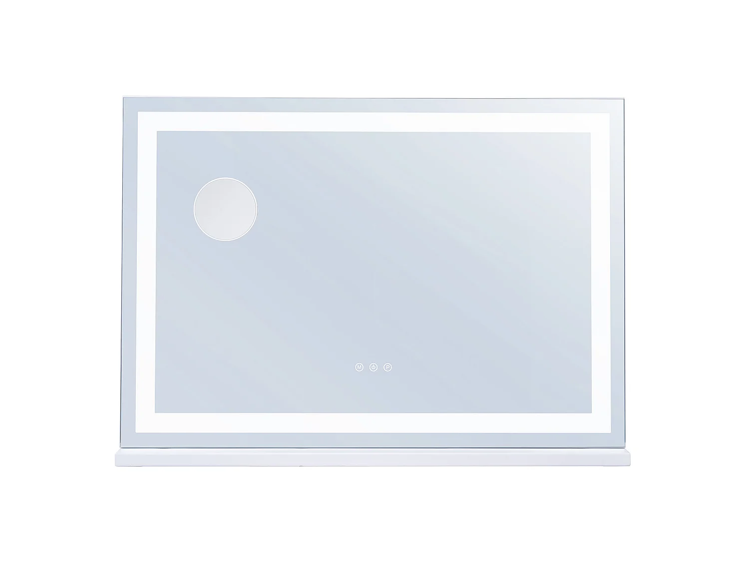 Miroir de Maquillage, SucceBuy Miroir de Maquillage Éclairé - 3 Couleurs, USB, 80 × 55 cm, Blanc