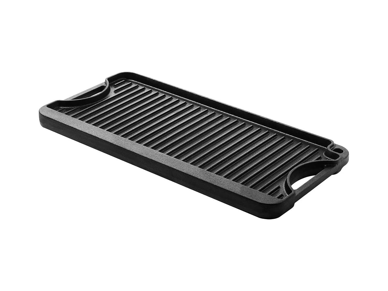 Grillplatte, SucceBuy Wendegrillplatte aus Gusseisen, Vorgewürzt, 492 × 218 mm