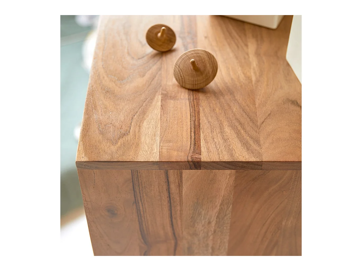 Cassettiera per bambini in legno di acacia 5 cassetti Pavel