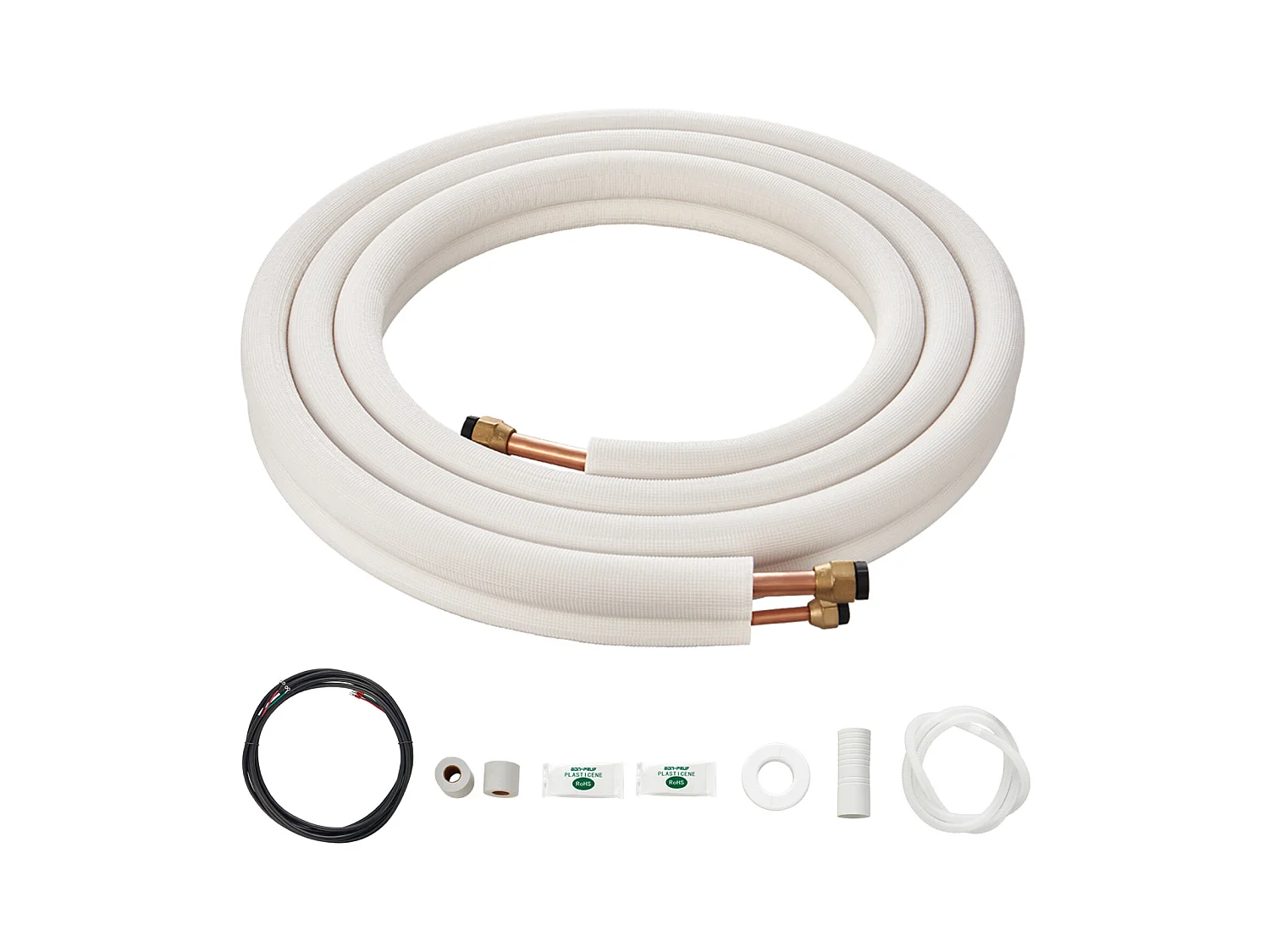 Tube Climatiseur Liaison frigorifique 9,5 x 15,9 x 4876,8 mm,  Tube en Cuivre pour AC avec Câble de Connexion