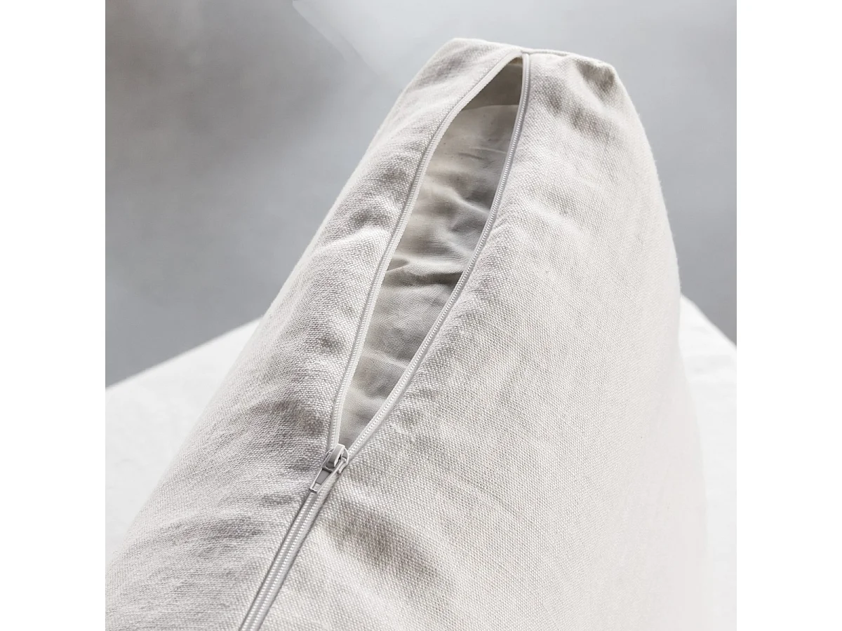 Chauffeuse modulable Nils en lin blanc, 1 place