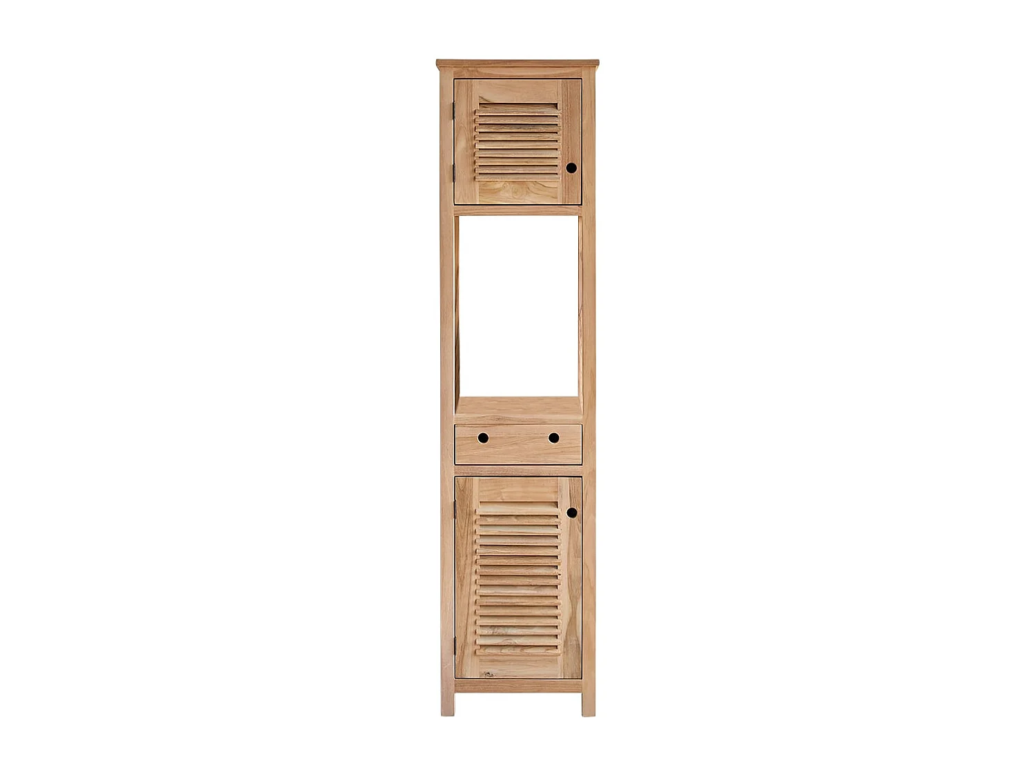 Hochschrank Badschrank Badmöbel Regal aus Teak 190 cm Natur neu