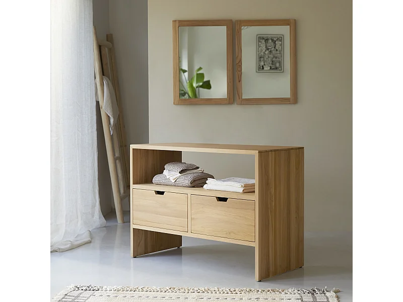 Aufbewahrungsmöbel Kwarto aus Teakholz, 110 cm