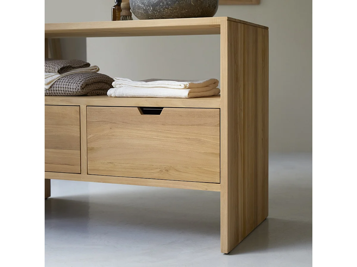 Aufbewahrungsmöbel Kwarto aus Teakholz, 110 cm