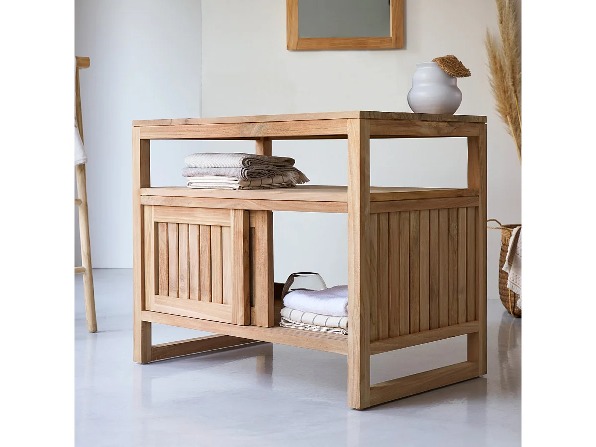 Aufbewahrungsmöbel Colonial aus Teakholz, 90 cm