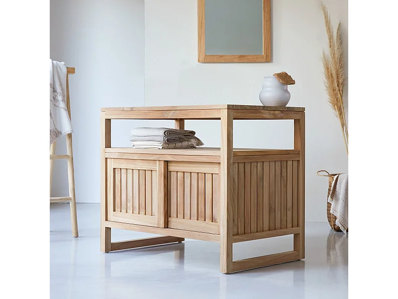 Aufbewahrungsmöbel Colonial aus Teakholz, 90 cm