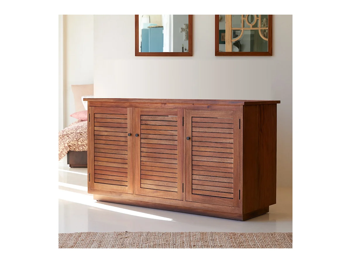 Aufbewahrungsmöbel Loggia aus Akazienholz, 130 cm