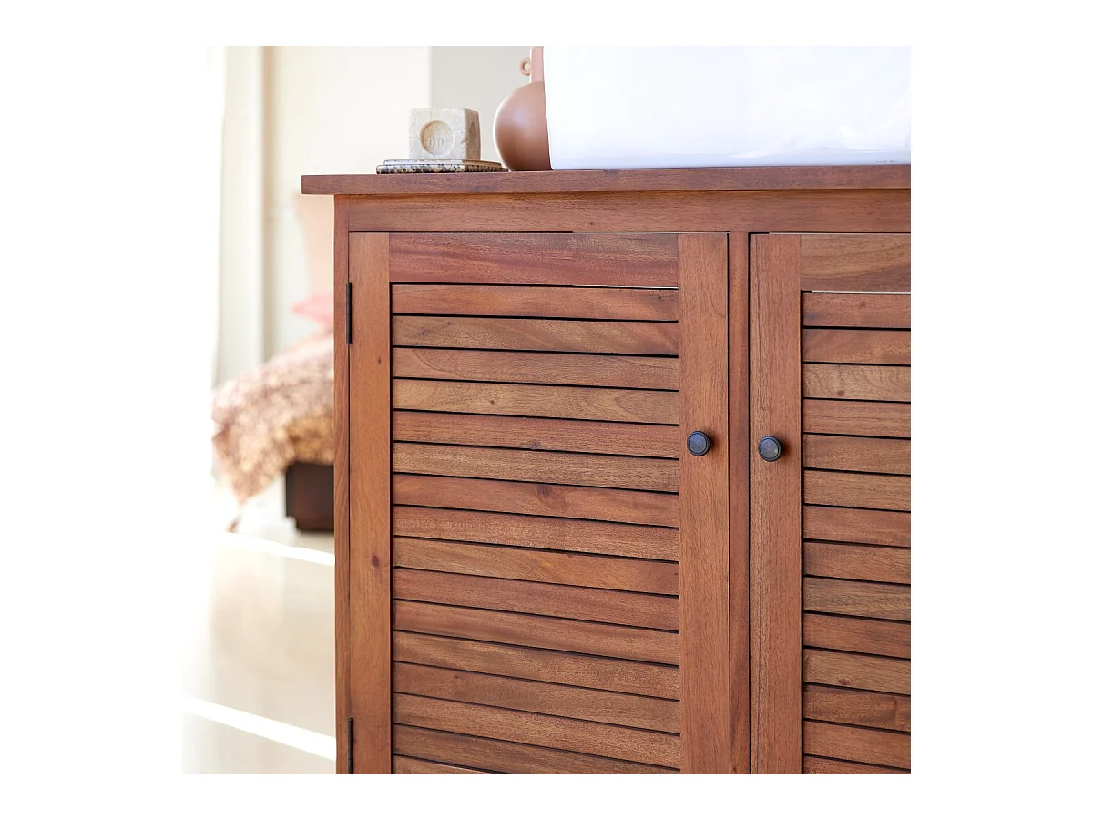 Aufbewahrungsmöbel Loggia aus Akazienholz, 130 cm