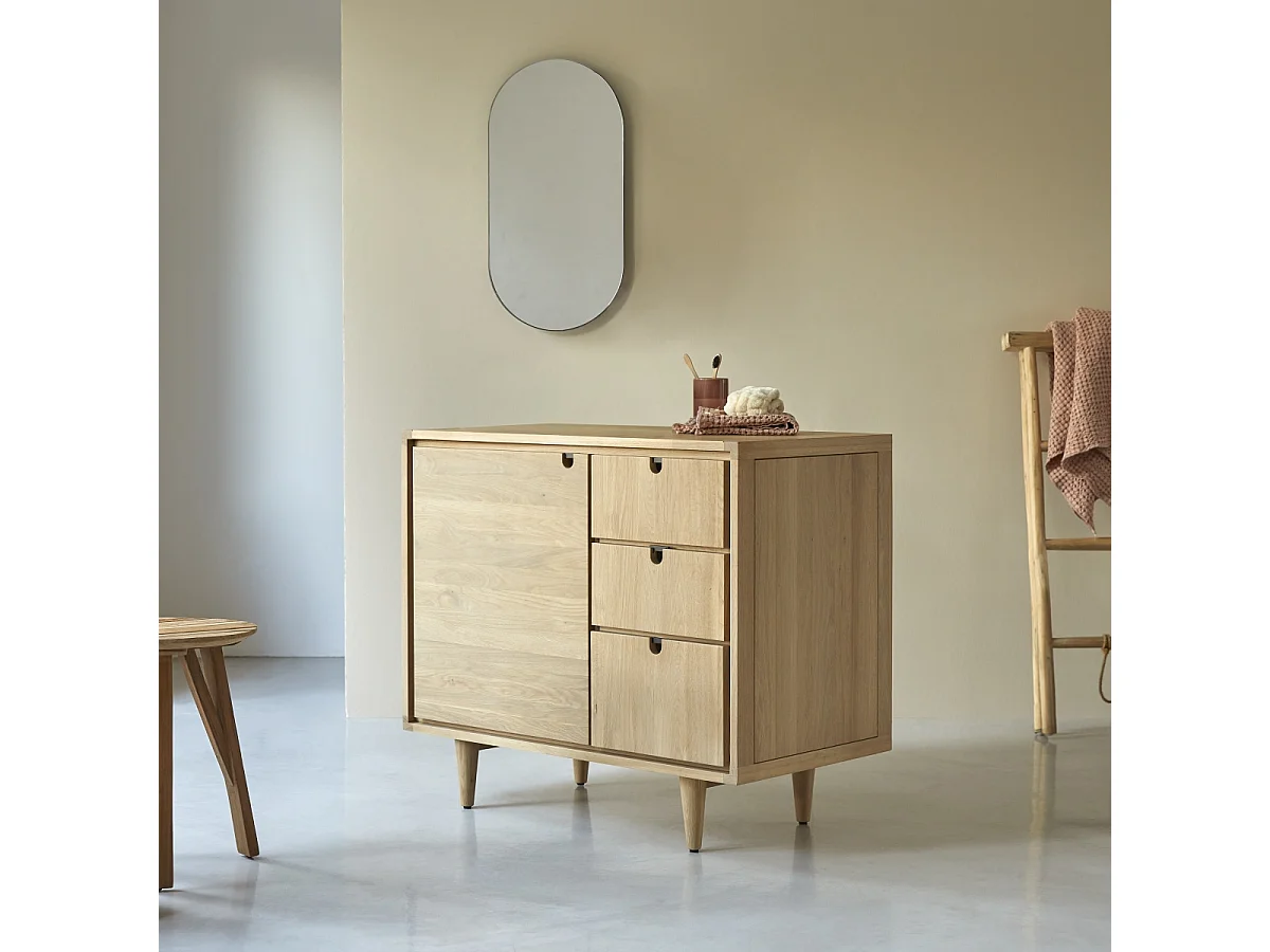 Meuble de rangement en bois de chêne 95 Jonàk