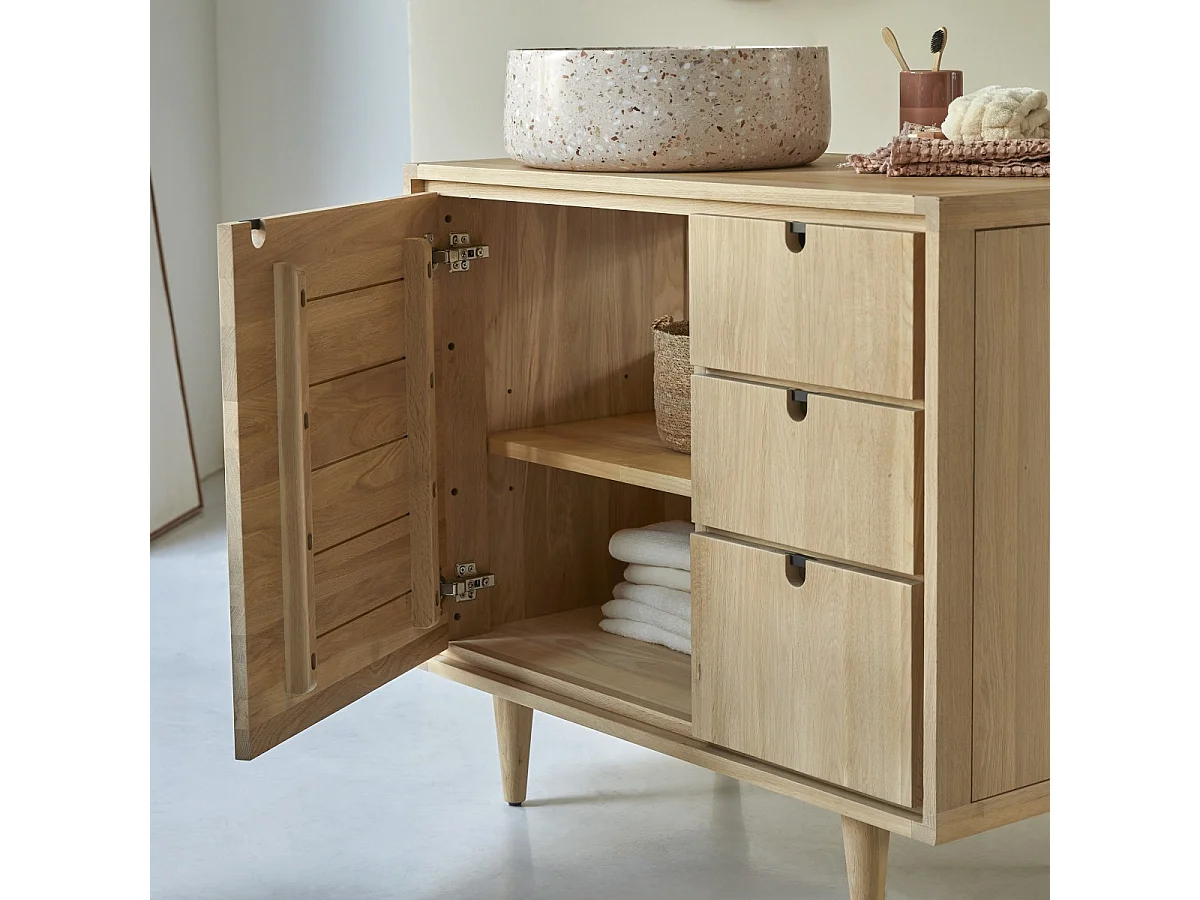 Meuble de rangement en bois de chêne 95 Jonàk