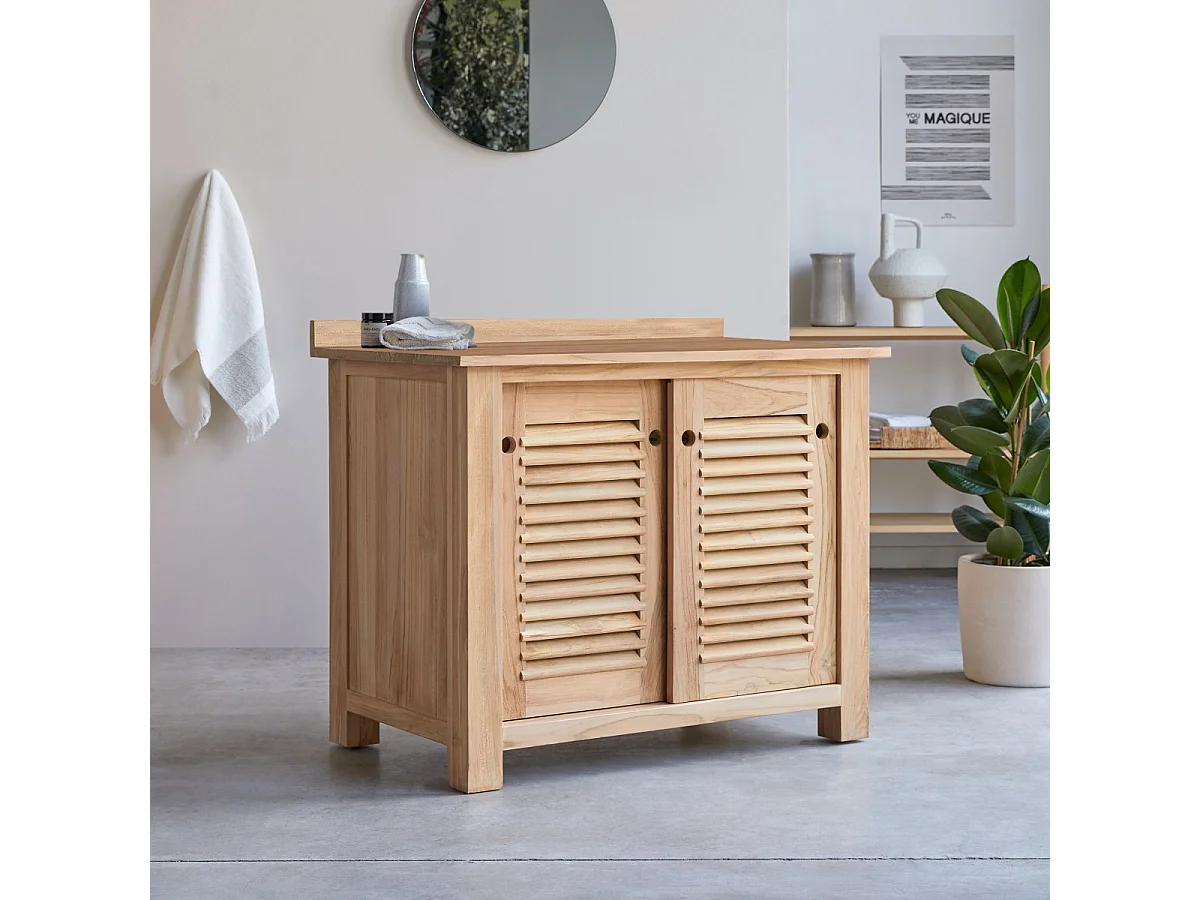 Meuble de rangement en bois de teck 95 Coline